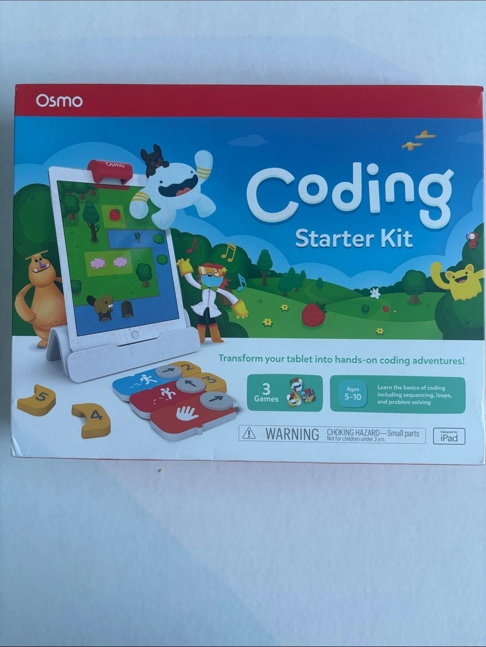 Osmo Coding Starter Kit for iPad Learning Toy Blue & Red